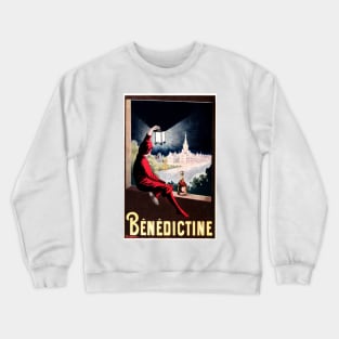 BENEDICTINE 1908 by Leonetto Cappiello French Herbal Liqueur Lithograph Art Crewneck Sweatshirt